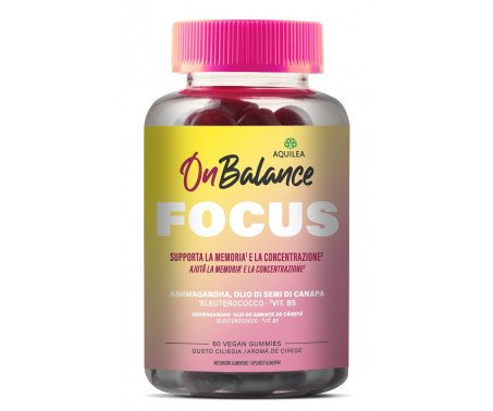 AQUILEA ON BALANCE FOCUS 60GUM Supporta la memoria e la concentrazione.